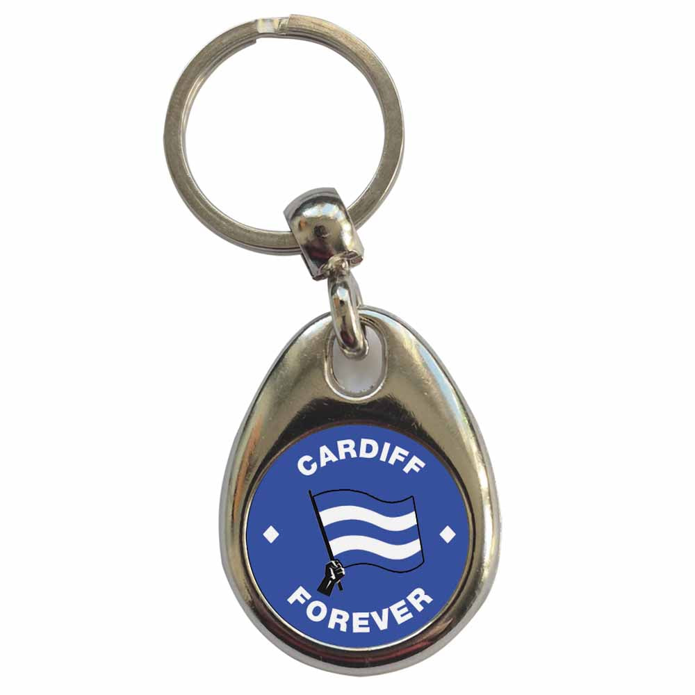 An image of a plain metal keyring