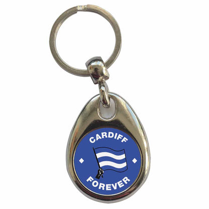 An image of a plain metal keyring