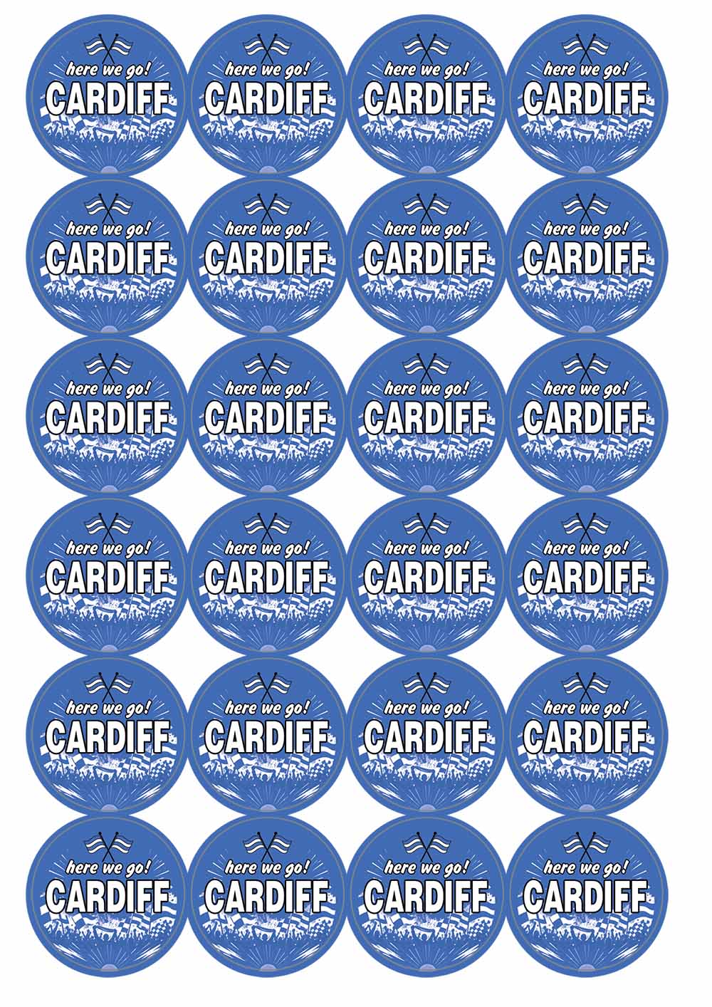 A picture of an A4 sheet of matte paper stickers
