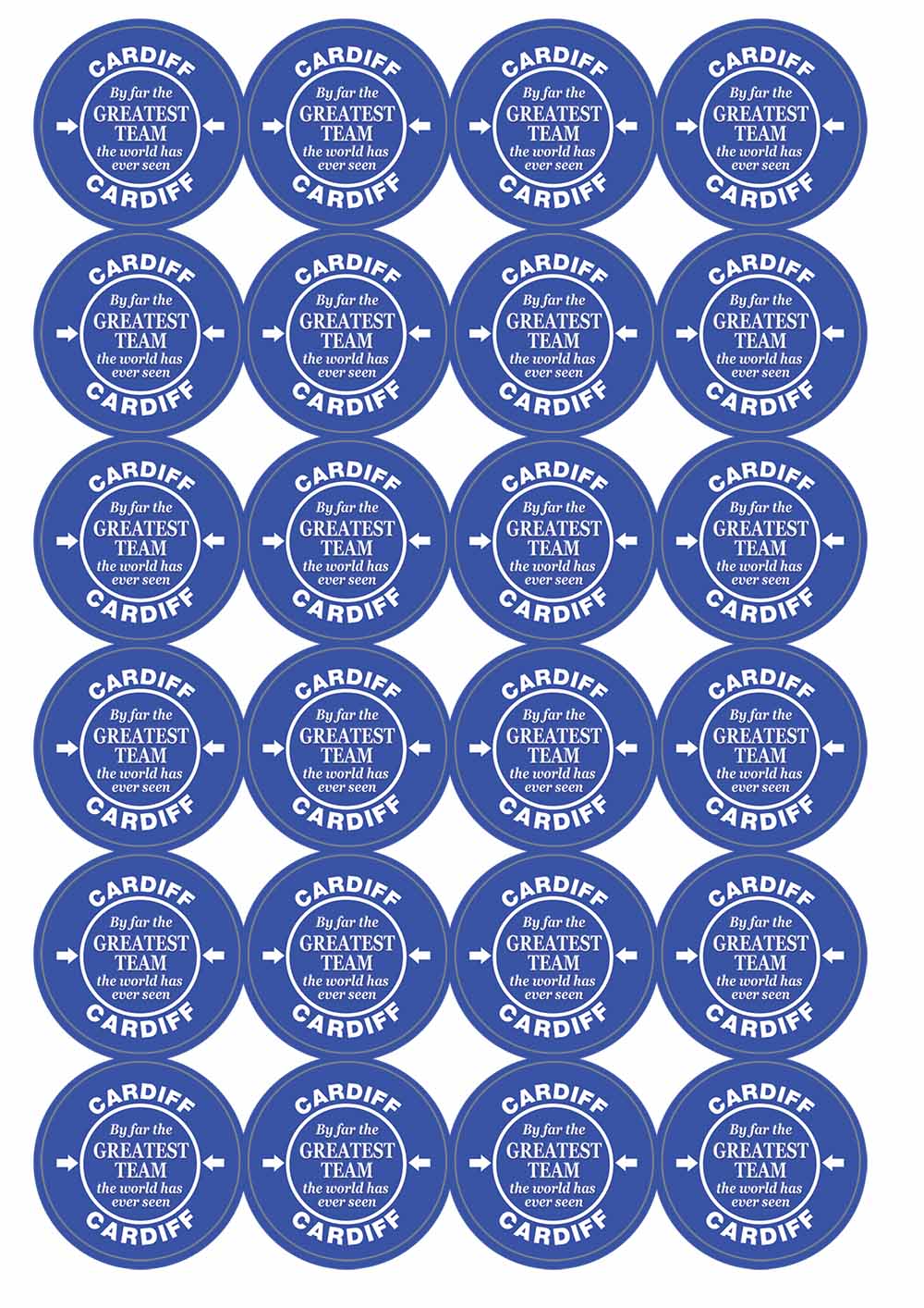 A picture of an A4 sheet of matte paper stickers