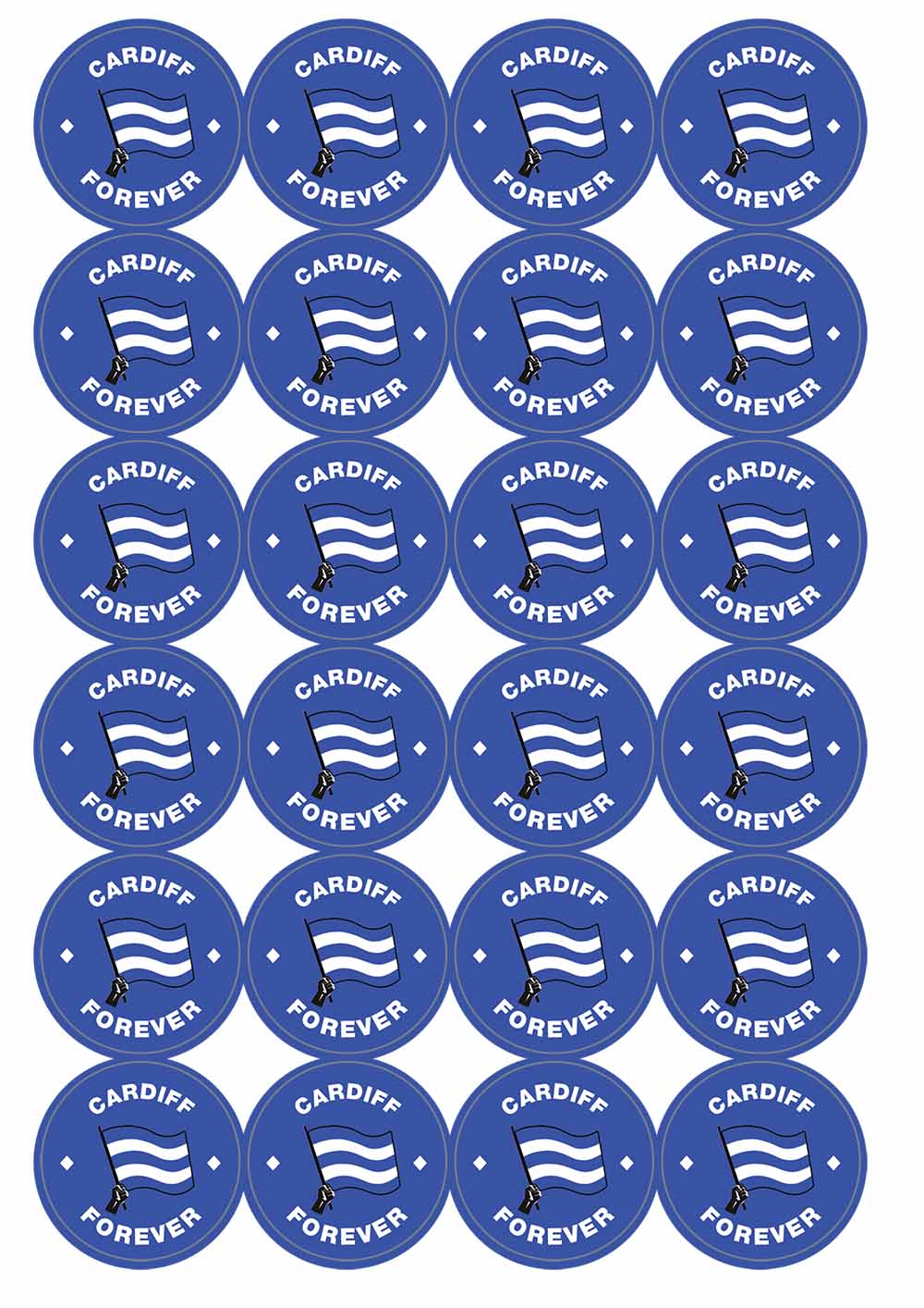 A picture of an A4 sheet of matte paper stickers