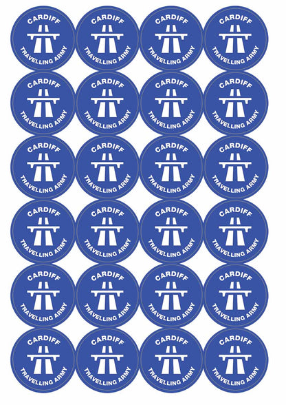 A picture of an A4 sheet of matte paper stickers