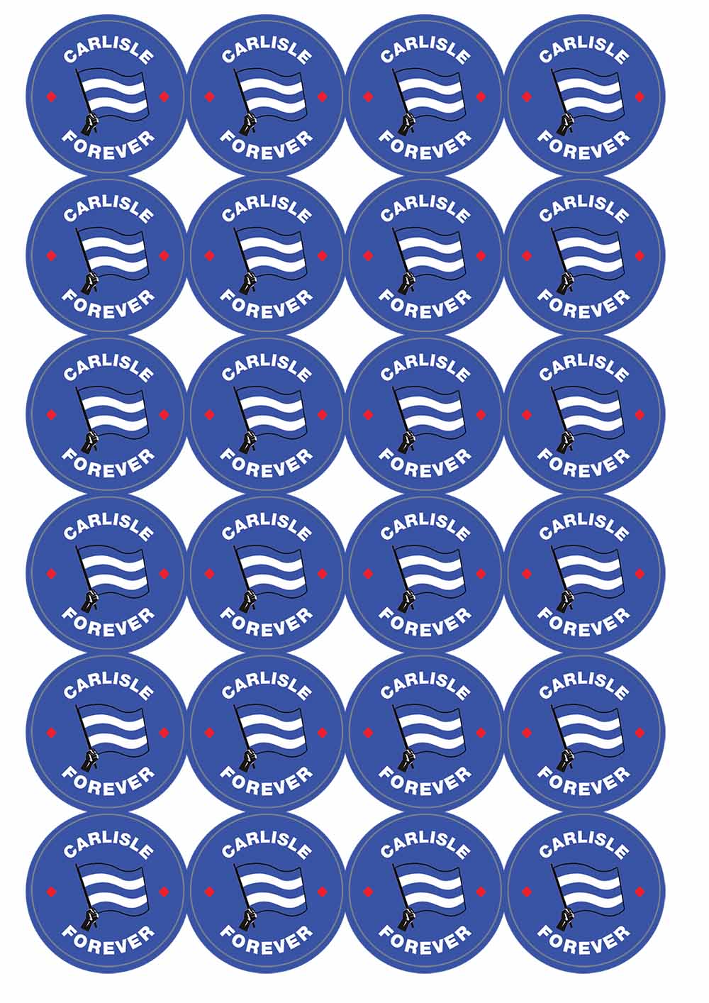 A picture of an A4 sheet of matte paper stickers
