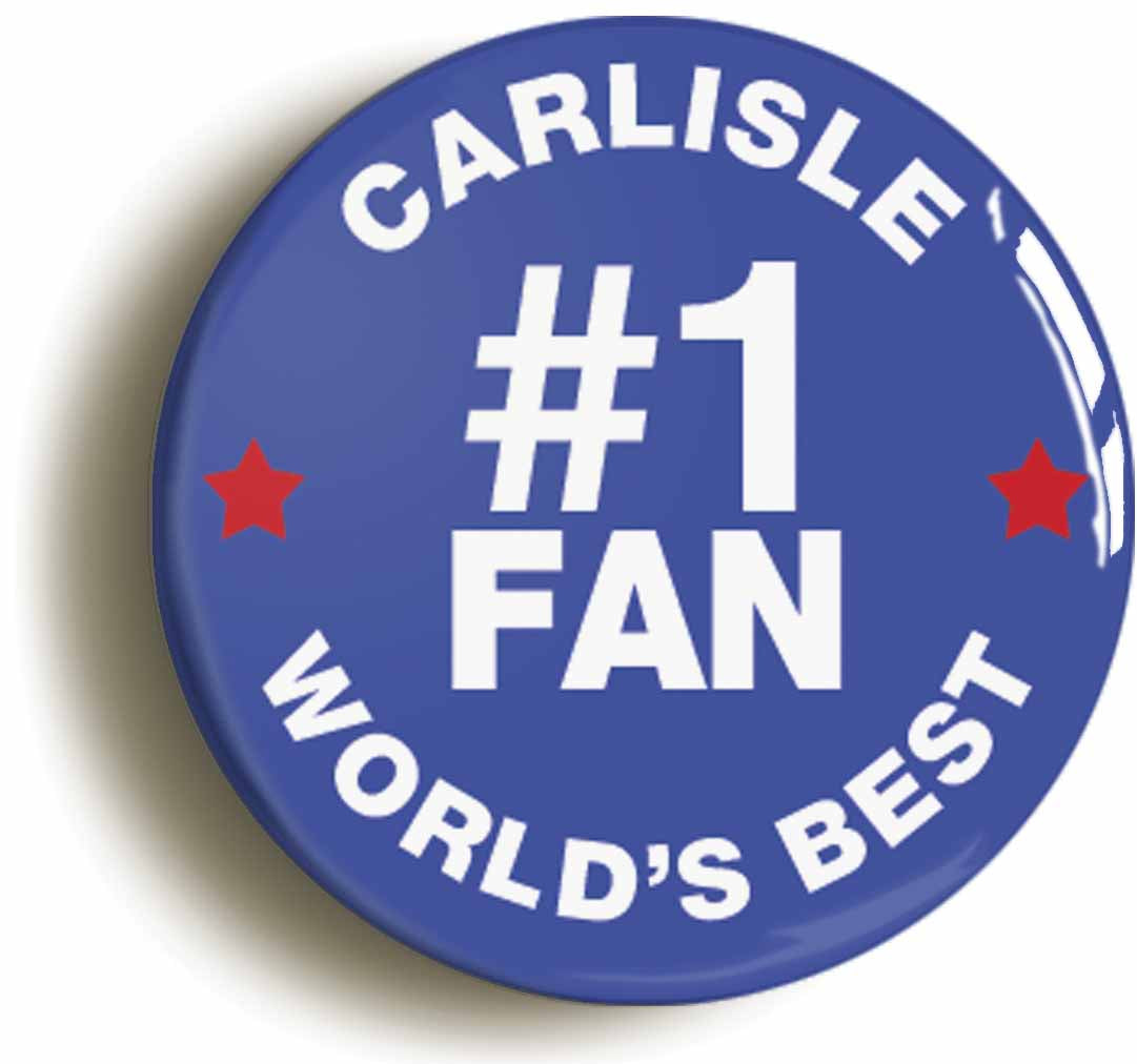 A picture of the front of the product, titled Carlisle #1 Fan Button Pin Badge