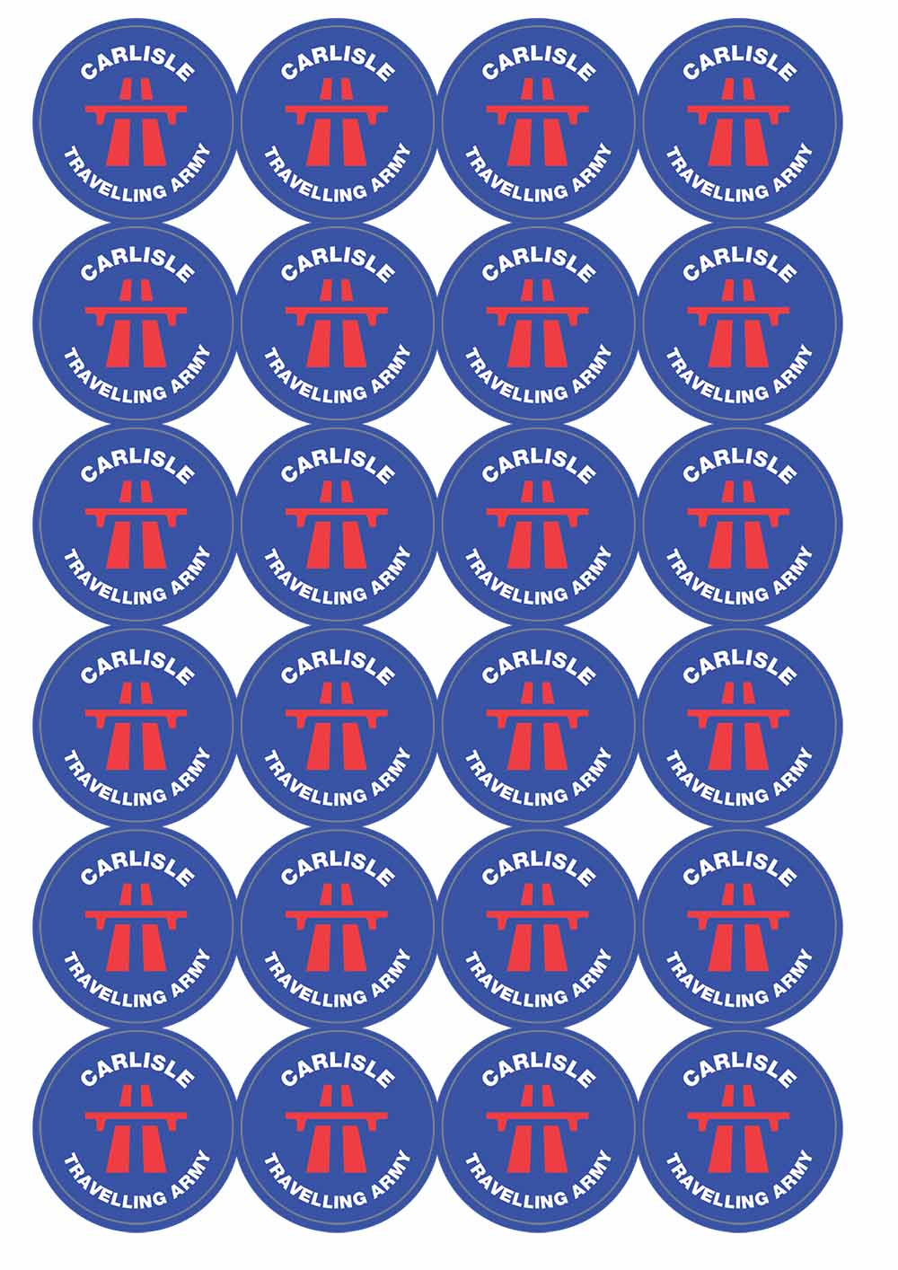 A picture of an A4 sheet of matte paper stickers