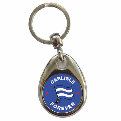 An image of a plain metal keyring