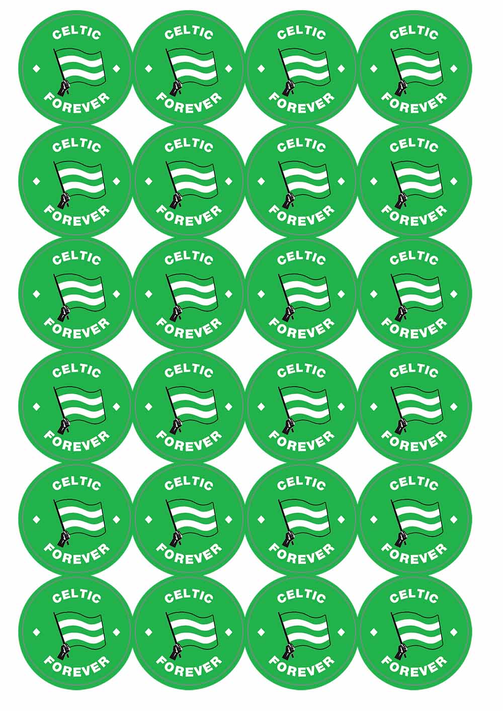 A picture of an A4 sheet of matte paper stickers