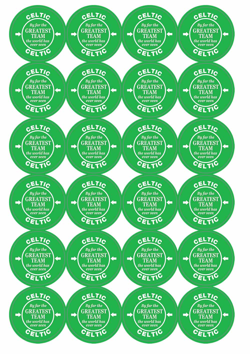 A picture of an A4 sheet of matte paper stickers