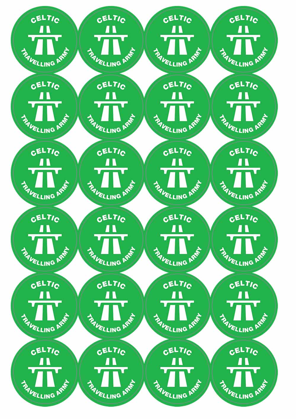 A picture of an A4 sheet of matte paper stickers
