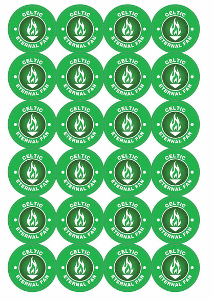 A picture of an A4 sheet of matte paper stickers