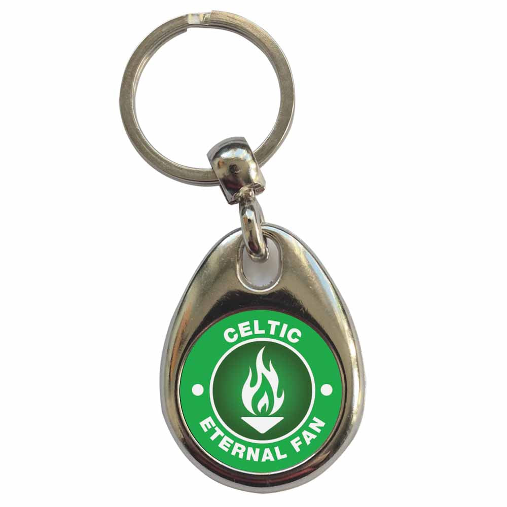 An image of a plain metal keyring