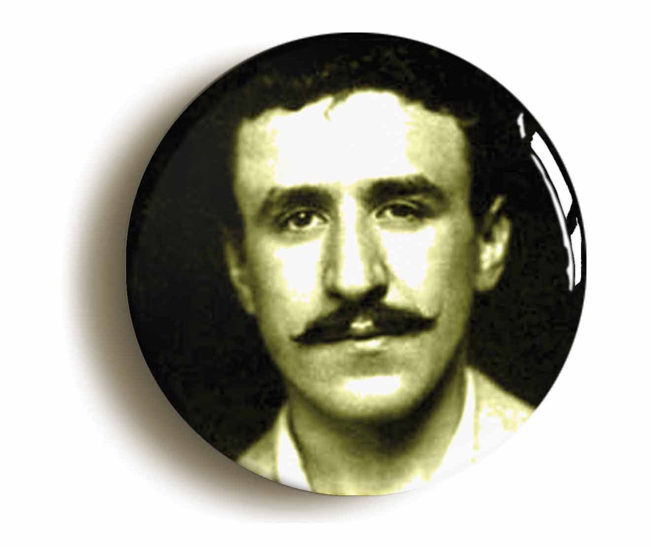 A picture of the front of the product, titled Charles Rennie Mackintosh Art Deco Button Pin Badge