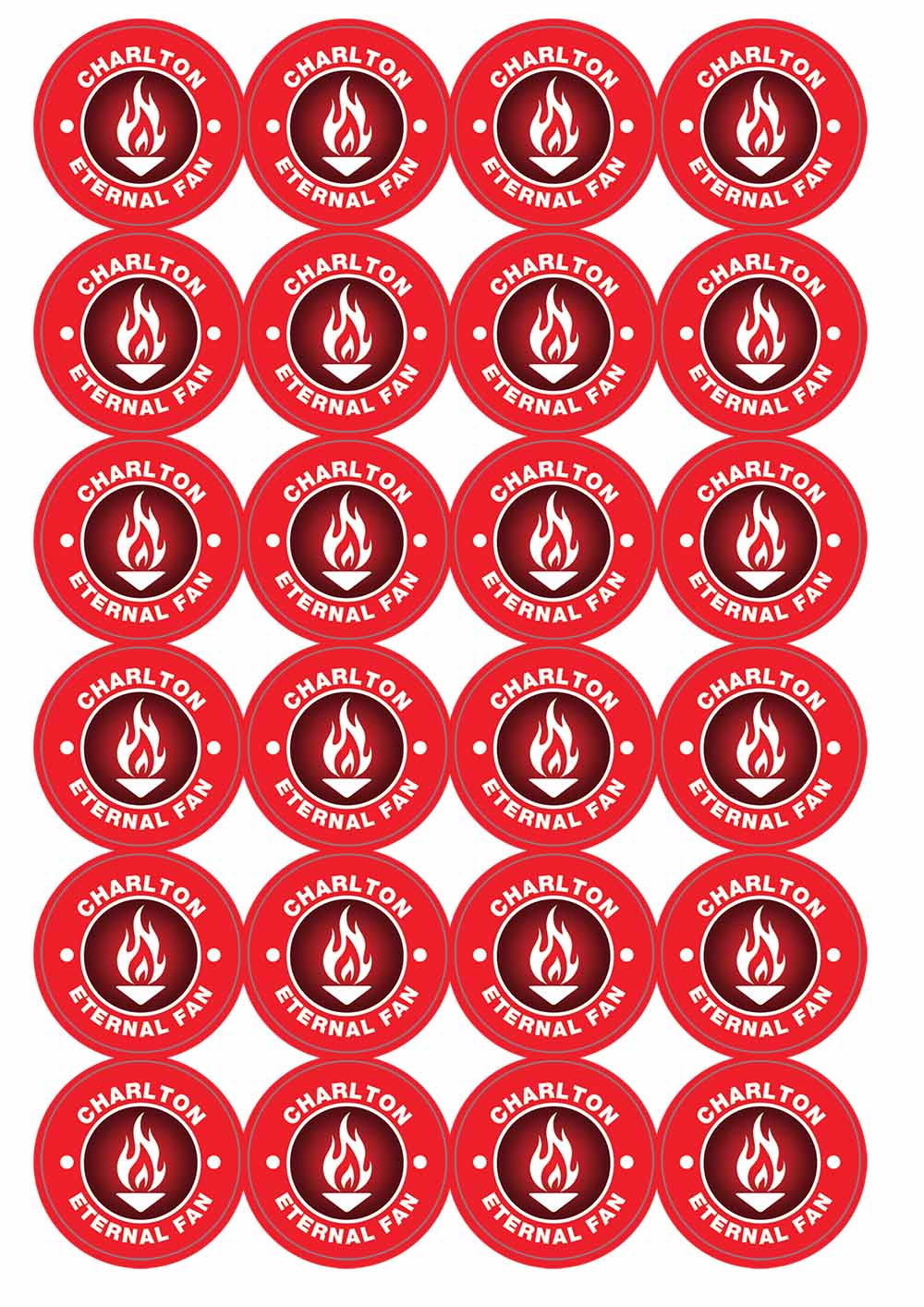 A picture of an A4 sheet of matte paper stickers