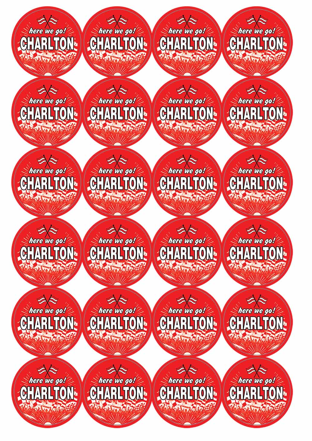 A picture of an A4 sheet of matte paper stickers