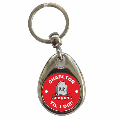 An image of a plain metal keyring