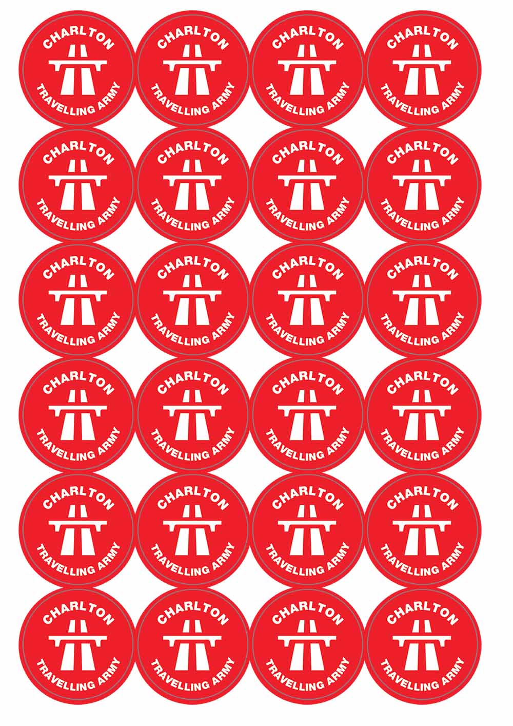 A picture of an A4 sheet of matte paper stickers