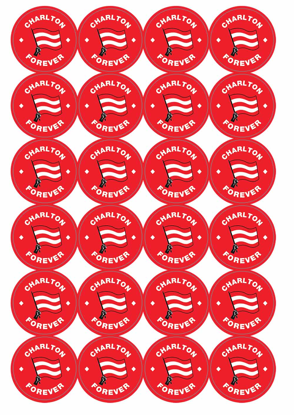 A picture of an A4 sheet of matte paper stickers