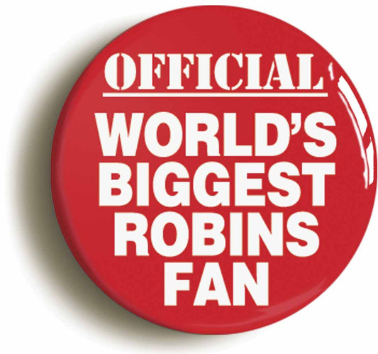 A picture of the front of the product, titled World's Biggest Cheltenham Fan Circular 50mm Fridge Magnet