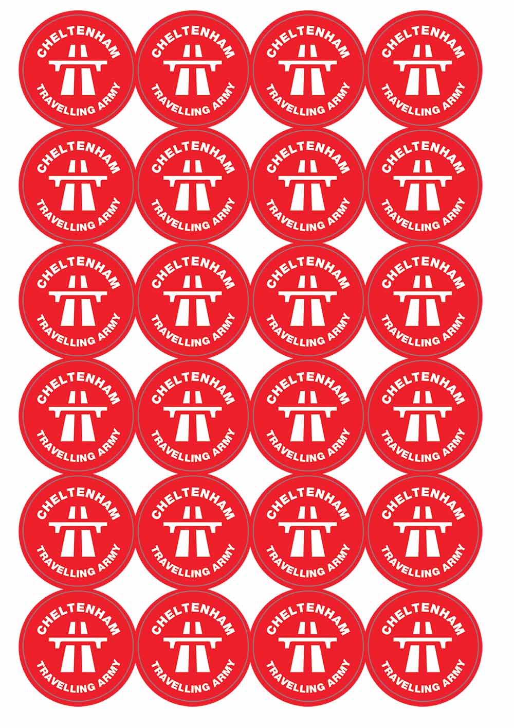 A picture of an A4 sheet of matte paper stickers