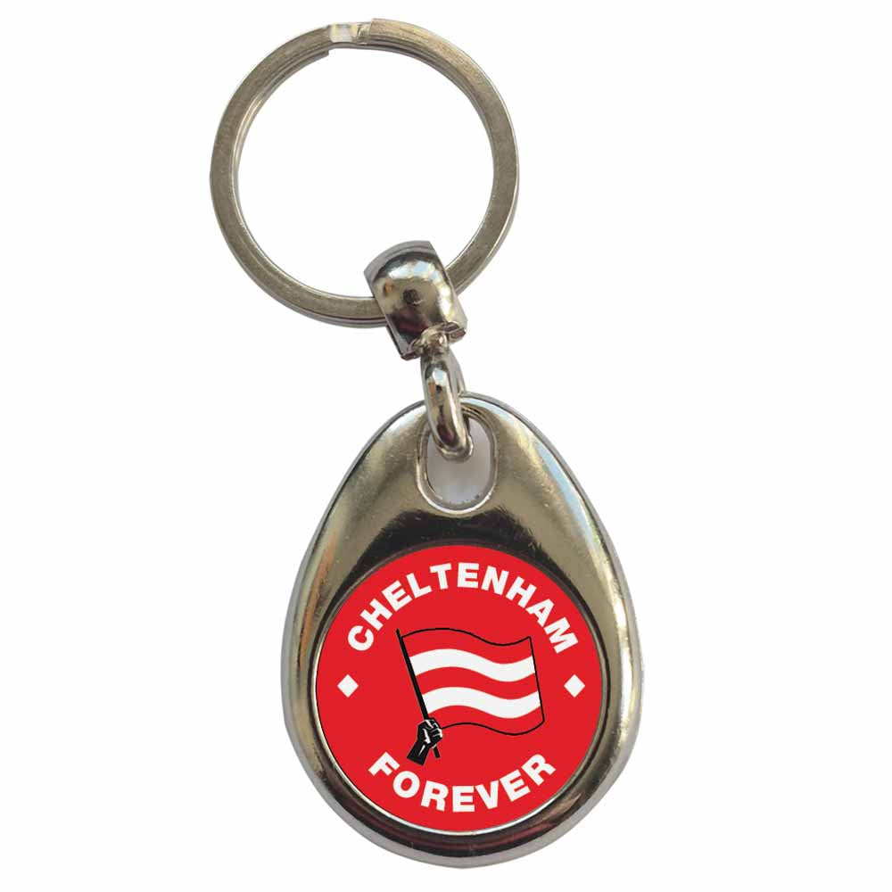 An image of a plain metal keyring