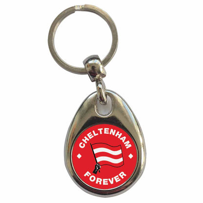 An image of a plain metal keyring