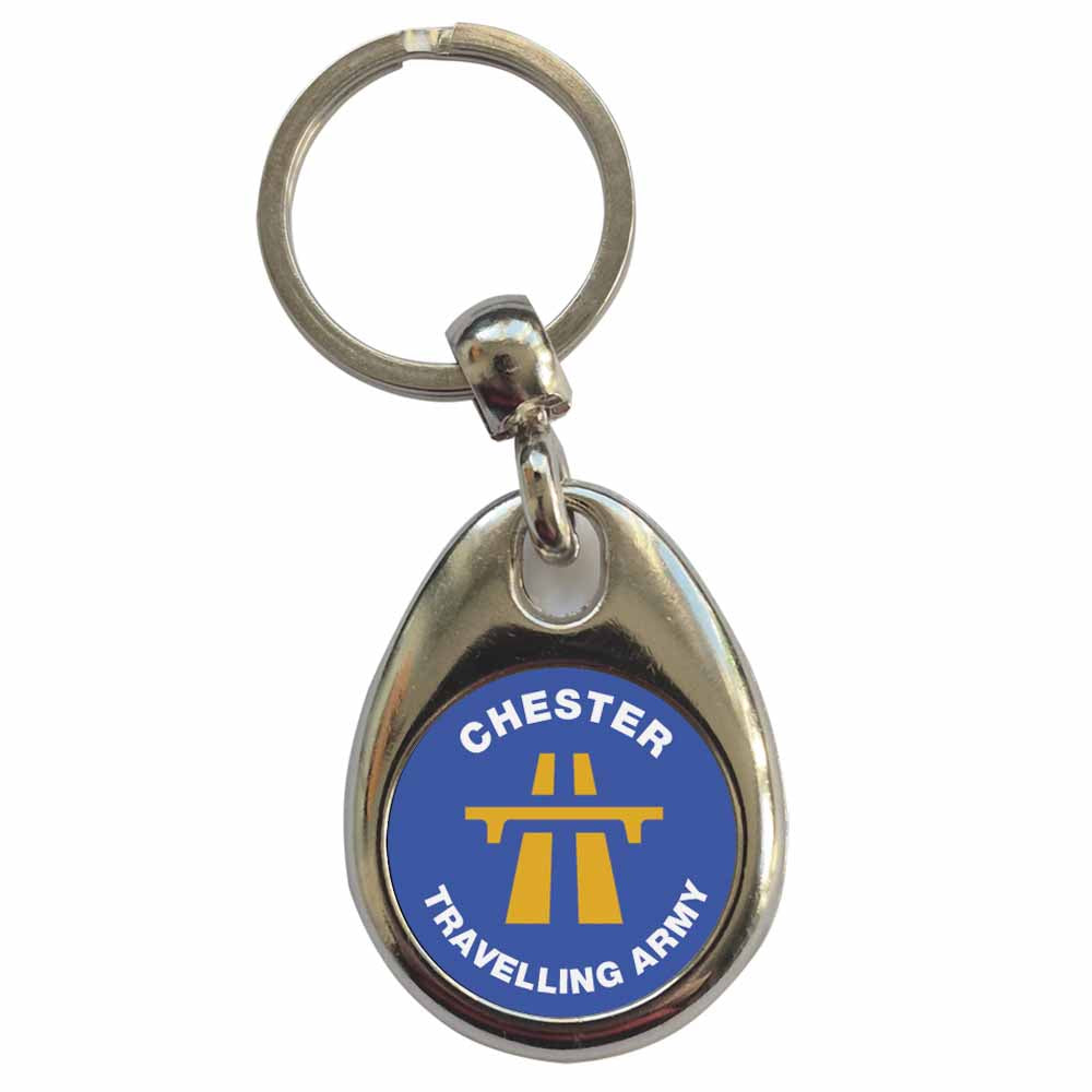 An image of a plain metal keyring
