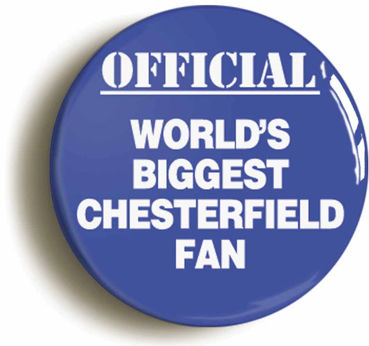 A picture of the front of the product, titled World's Biggest Spireites Fan Button Pin Badge