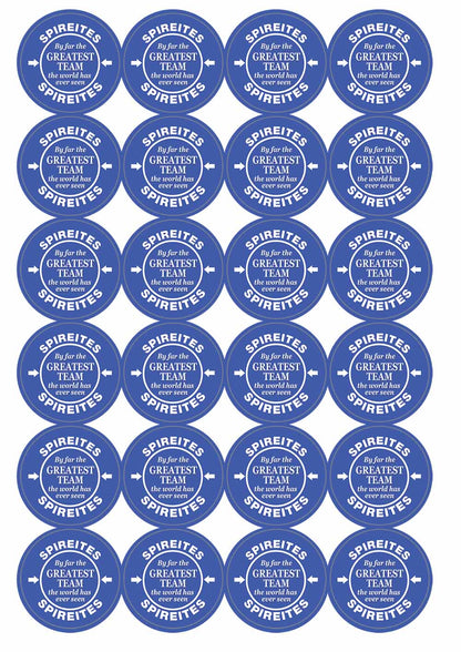 A picture of an A4 sheet of matte paper stickers