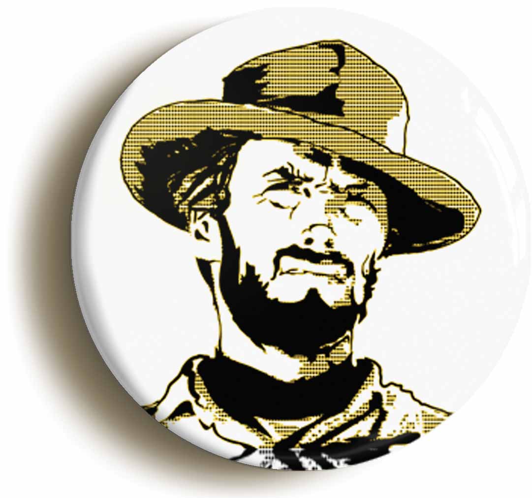 A picture of the front of the product, titled Man With No Name Button Pin Badge