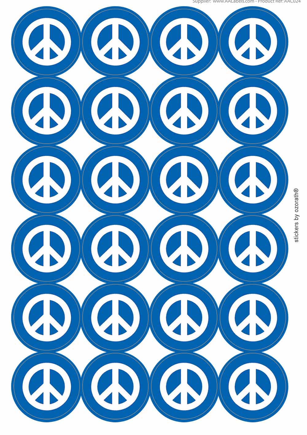 A picture of an A4 sheet of matte paper stickers