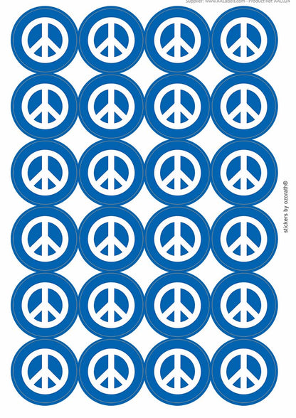 A picture of an A4 sheet of matte paper stickers