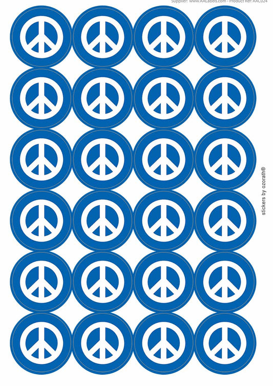 A picture of an A4 sheet of matte paper stickers