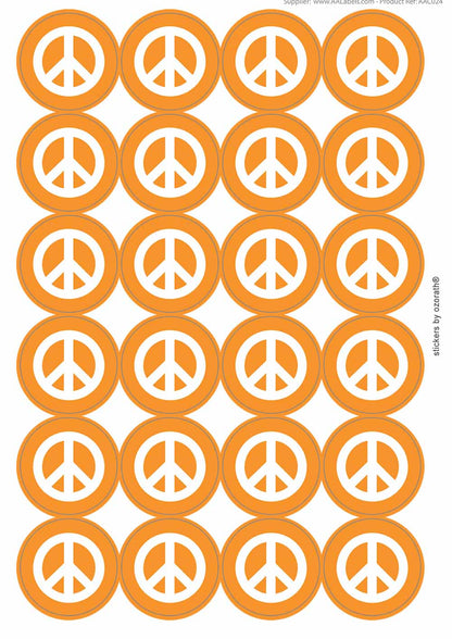 A picture of an A4 sheet of matte paper stickers