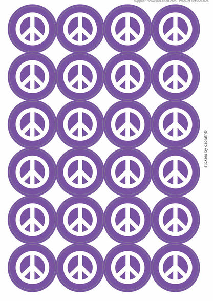 A picture of an A4 sheet of matte paper stickers