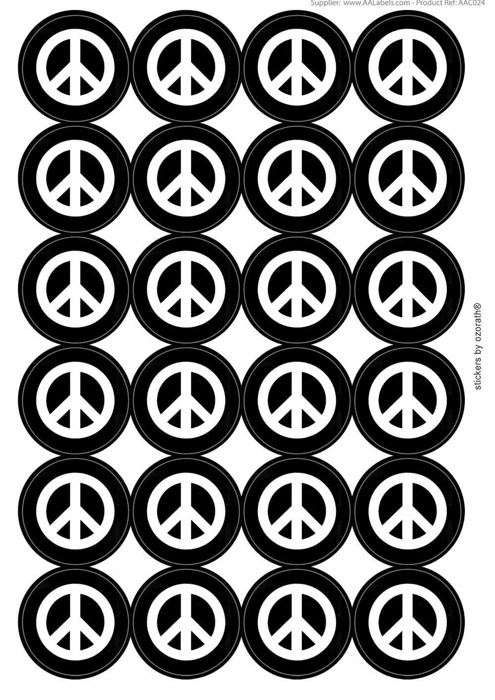 A picture of an A4 sheet of matte paper stickers