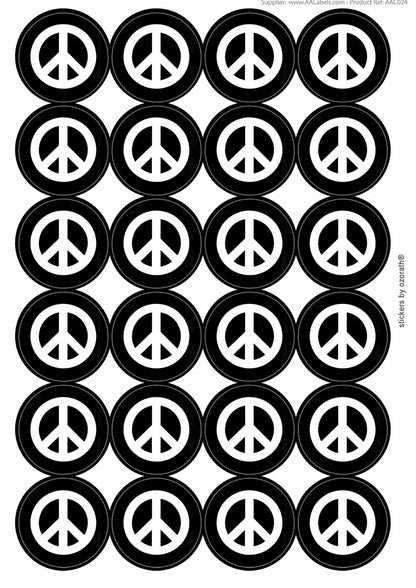 A picture of an A4 sheet of matte paper stickers