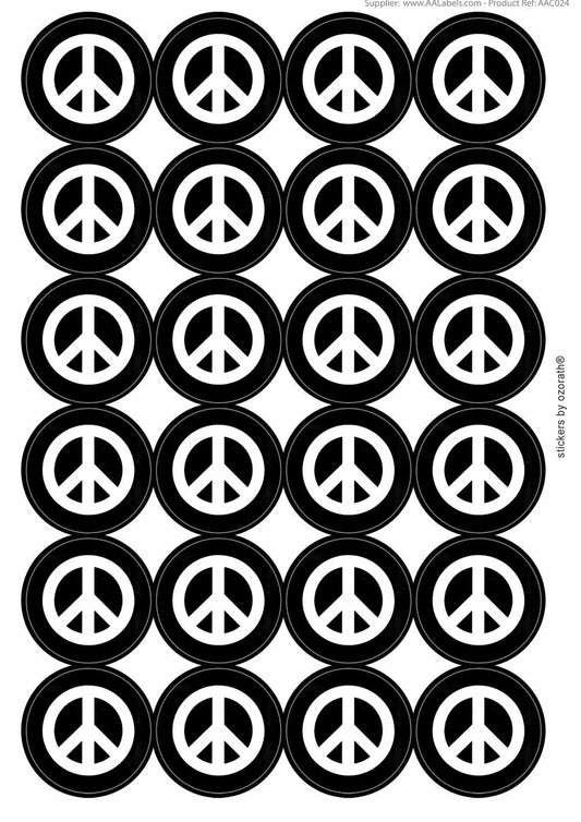 A picture of an A4 sheet of matte paper stickers
