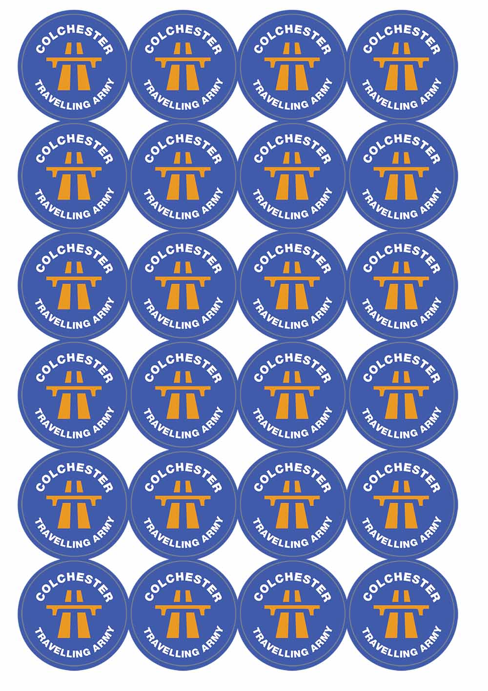 A picture of an A4 sheet of matte paper stickers