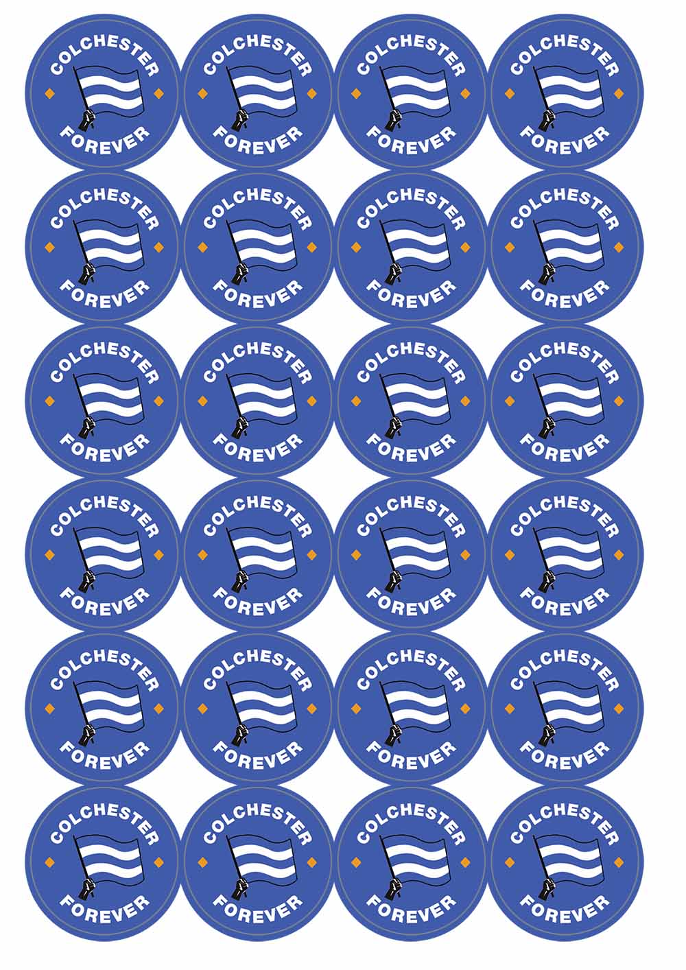 A picture of an A4 sheet of matte paper stickers