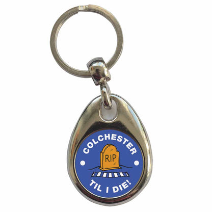 An image of a plain metal keyring