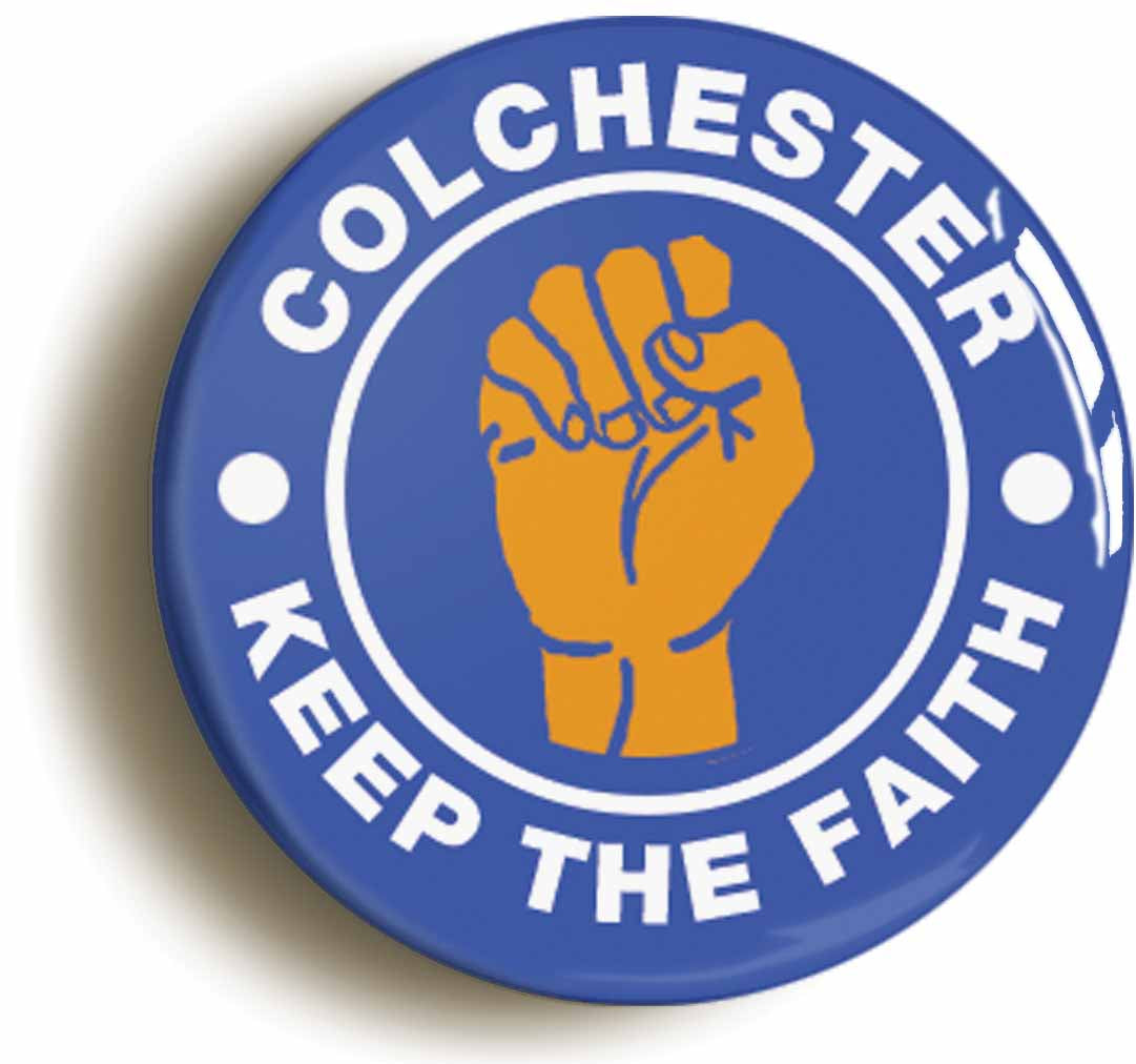 A picture of the front of the product, titled Colchester Keep The Faith Northern Soul Circular 50mm Fridge Magnet