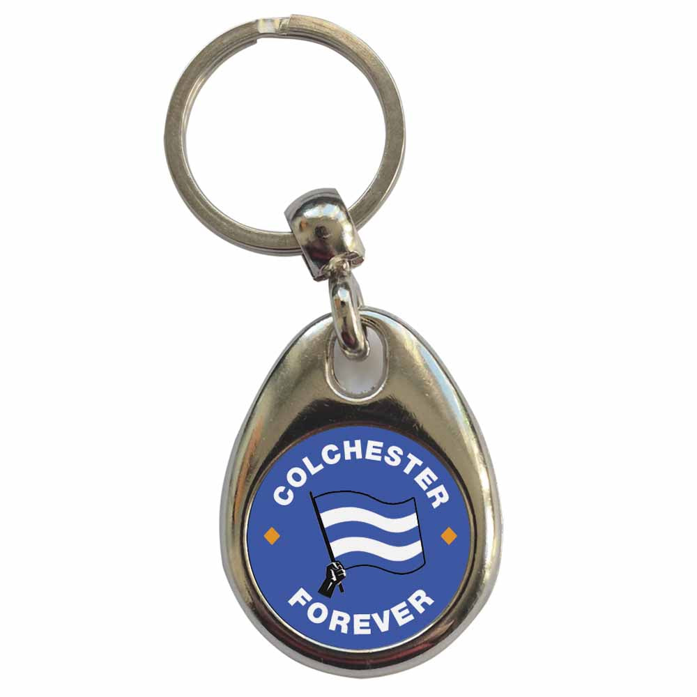 An image of a plain metal keyring