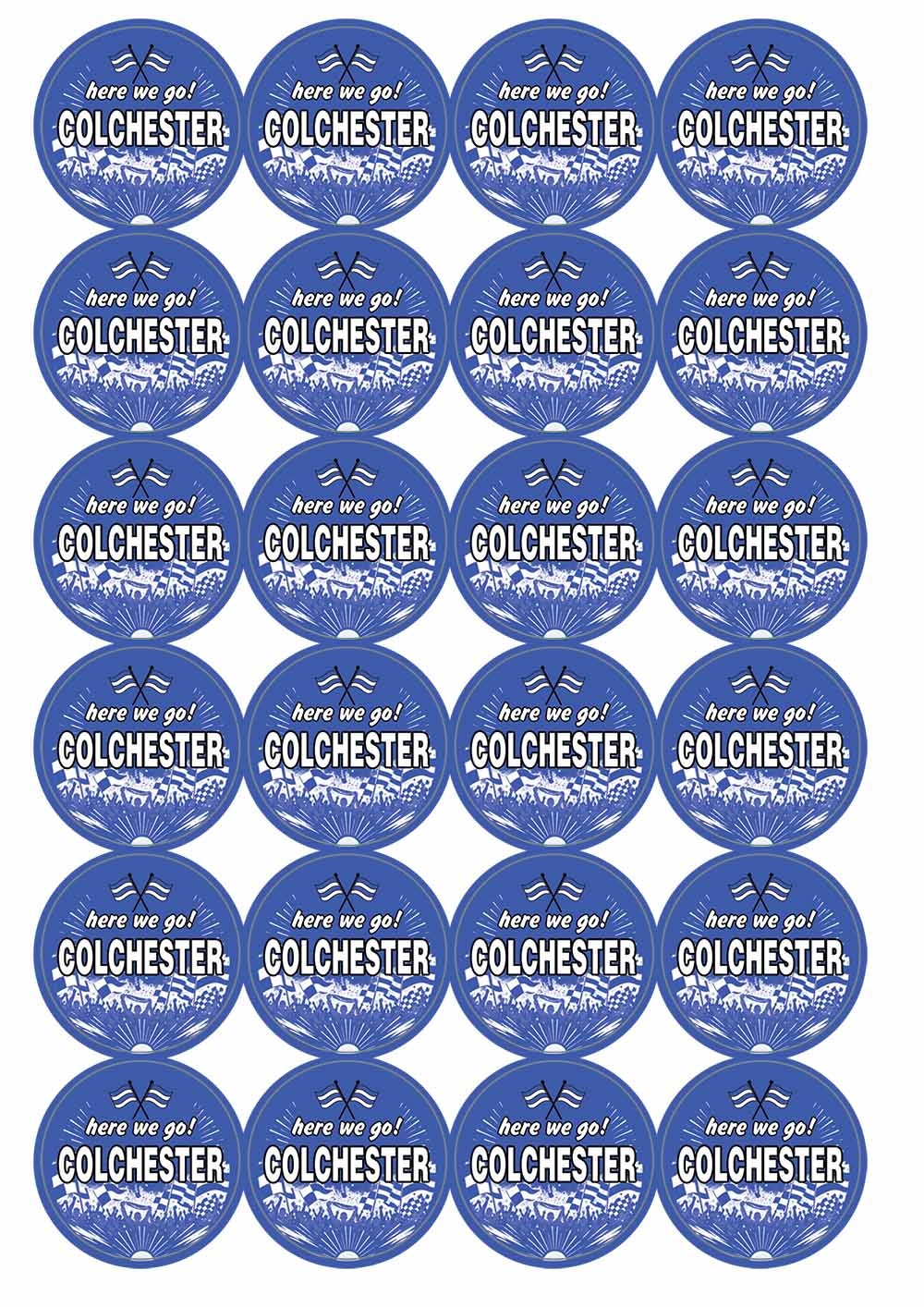 A picture of an A4 sheet of matte paper stickers