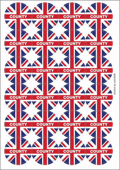A picture of an A4 sheet of matte paper stickers