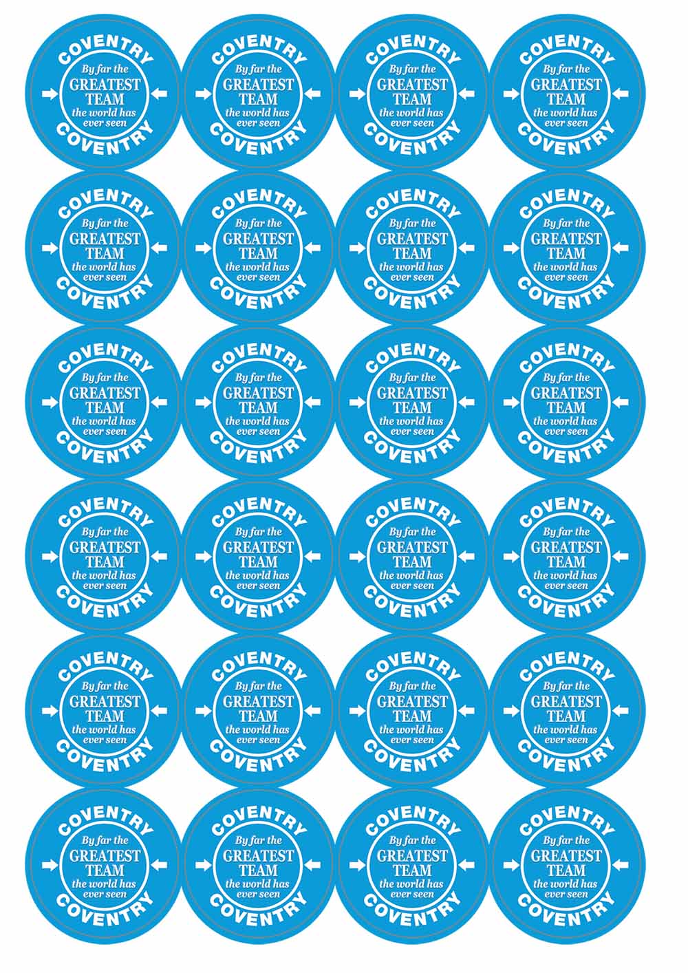 A picture of an A4 sheet of matte paper stickers