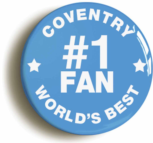 A picture of the front of the product, titled Coventry #1 Fan Button Pin Badge