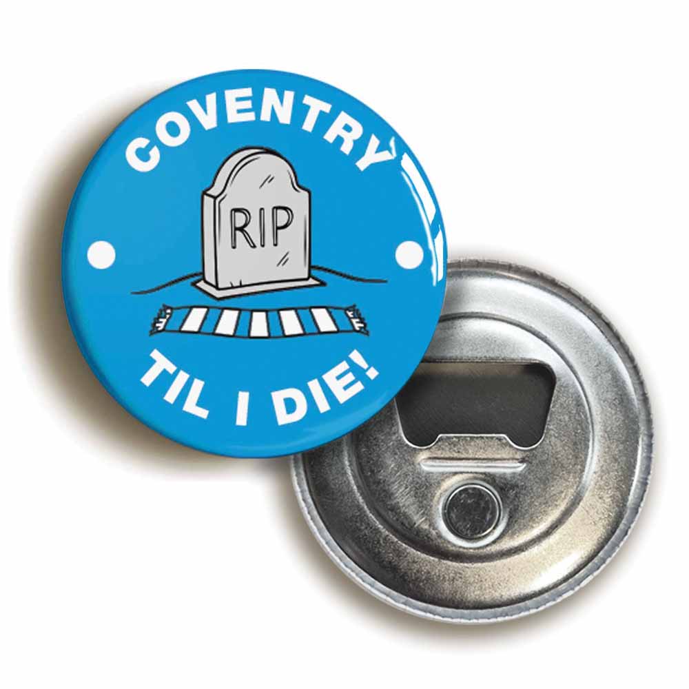A picture of a bottle opener fridge magnet
