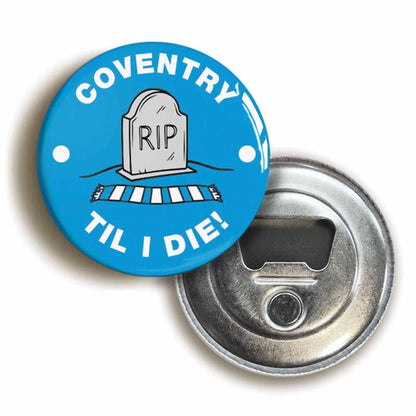 A picture of a bottle opener fridge magnet