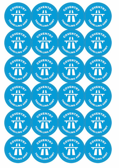 A picture of an A4 sheet of matte paper stickers