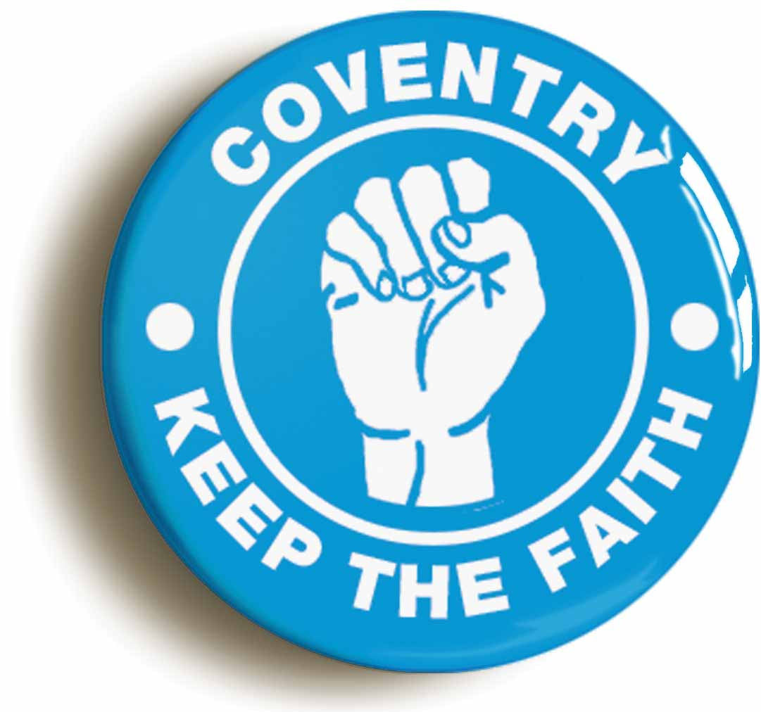 A picture of the front of the product, titled Coventry Keep The Faith Northern Soul Circular 50mm Fridge Magnet